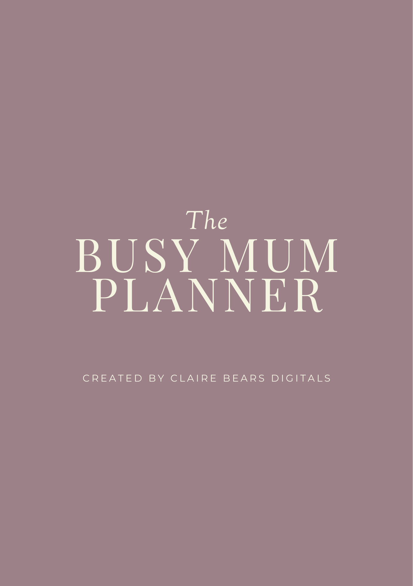 Busy Mum Planner