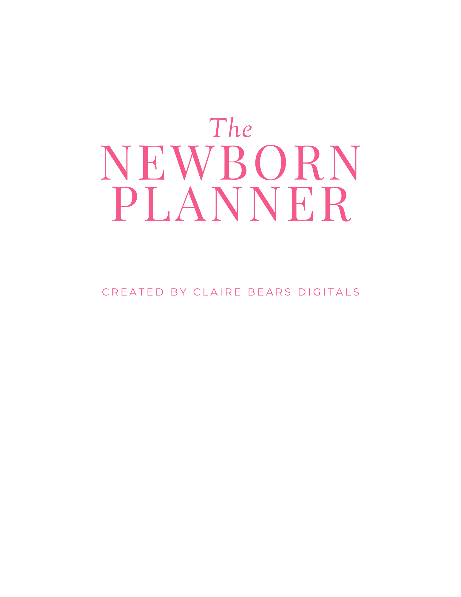 The Newborn Planner