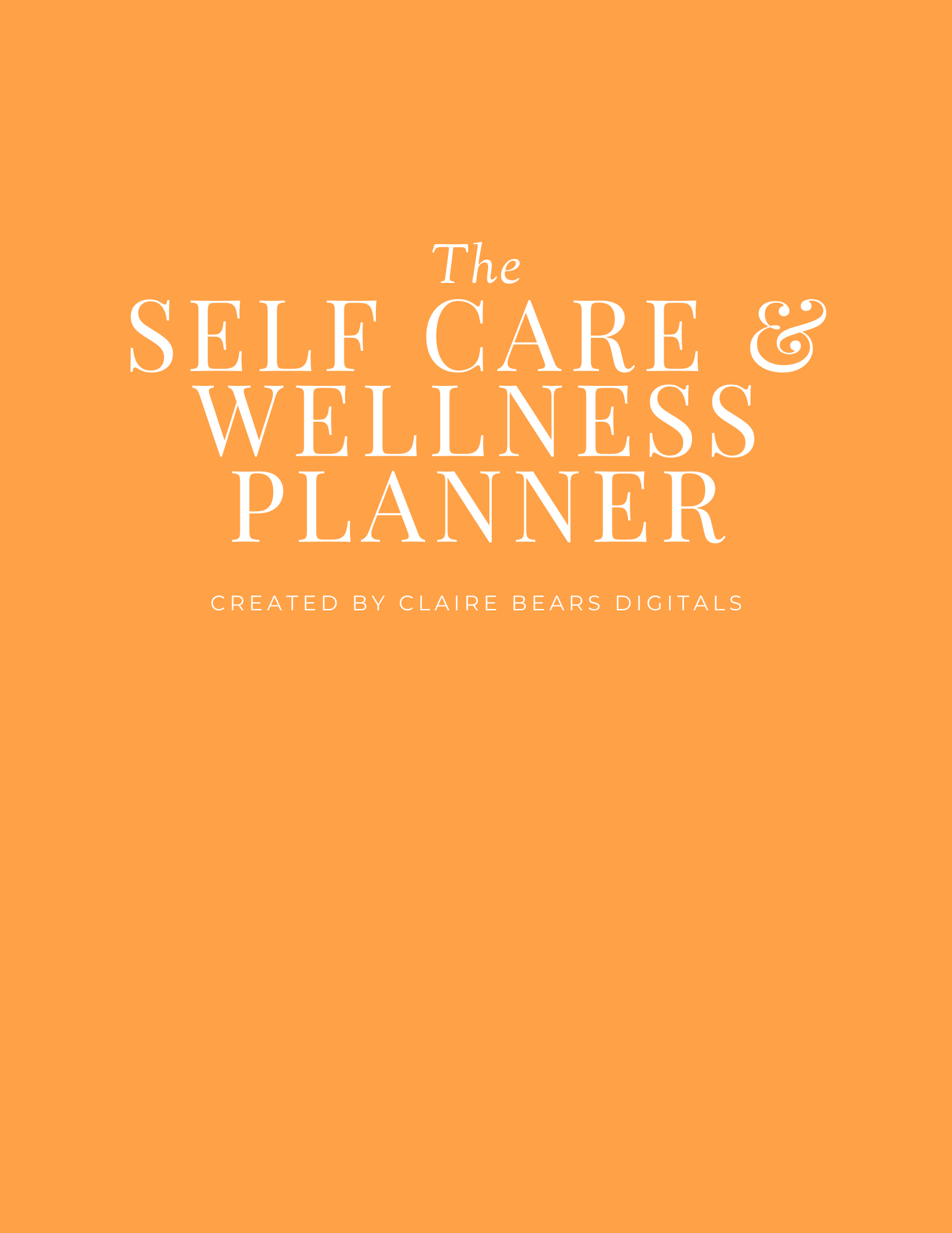 The Self Care & Wellness Planner