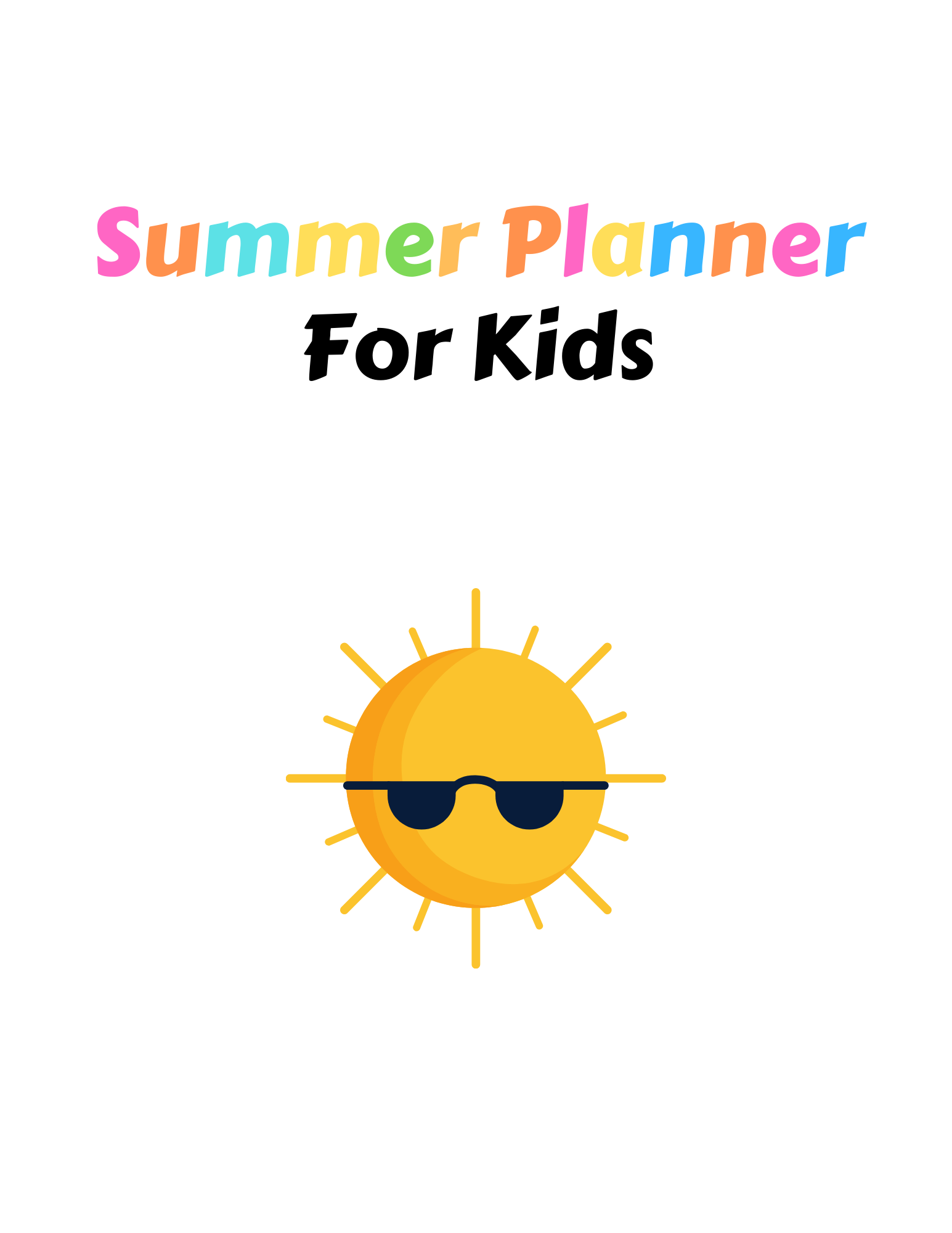 Summer Planner for Kids